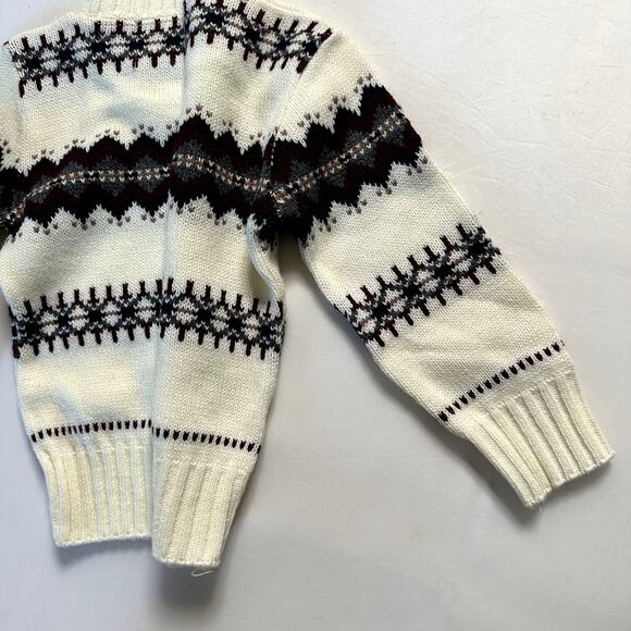 Vintage 90s Barrel Fair Isle Knit Sweater Sz 2 - Picture 7 of 8